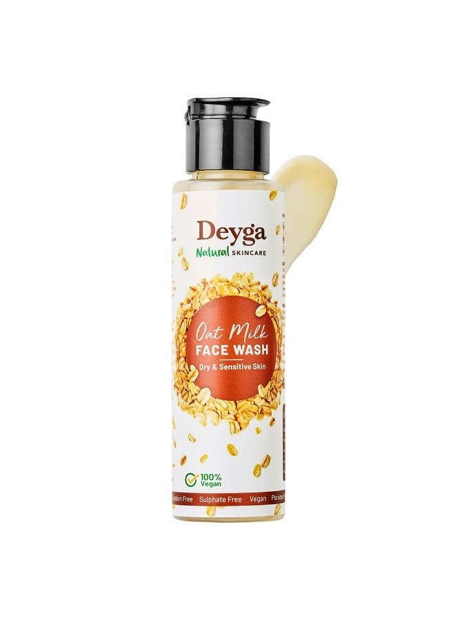 Deyga Oat Milk Face Wash | Cleanses, Hydrates & Soothes | Suitable for Dry & Sensitive Skin | Sulfate & Paraben-Free Face Wash | For Men & Women | 100 ml - Image 1